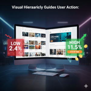 Visual Hierarchy Guides User Action
