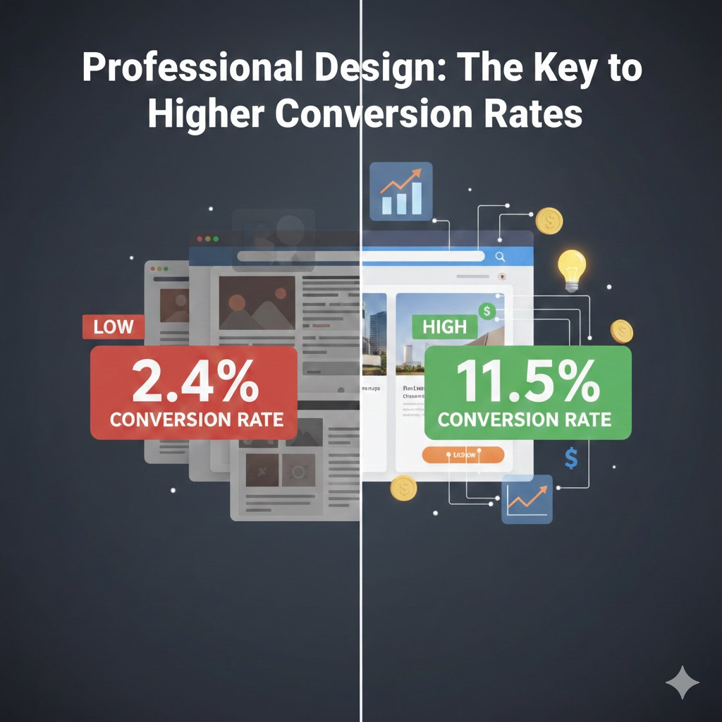How Professional Design Increases Conversion Rates in Digital Marketing